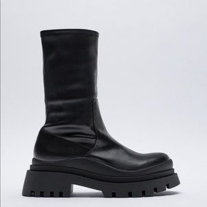 Zara Lug Sole Sock Boots